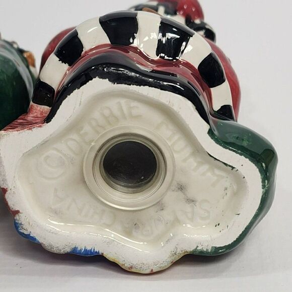 Debbie Mumm 4.75" Handpainted Sakura Magic of Santa Salt & Pepper Shakers - Picture 7 of 10